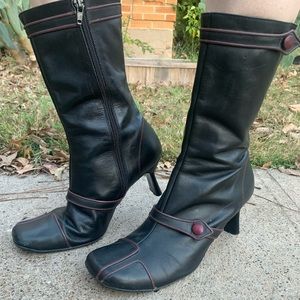 MC and Power Vintage Style Heeled Boots